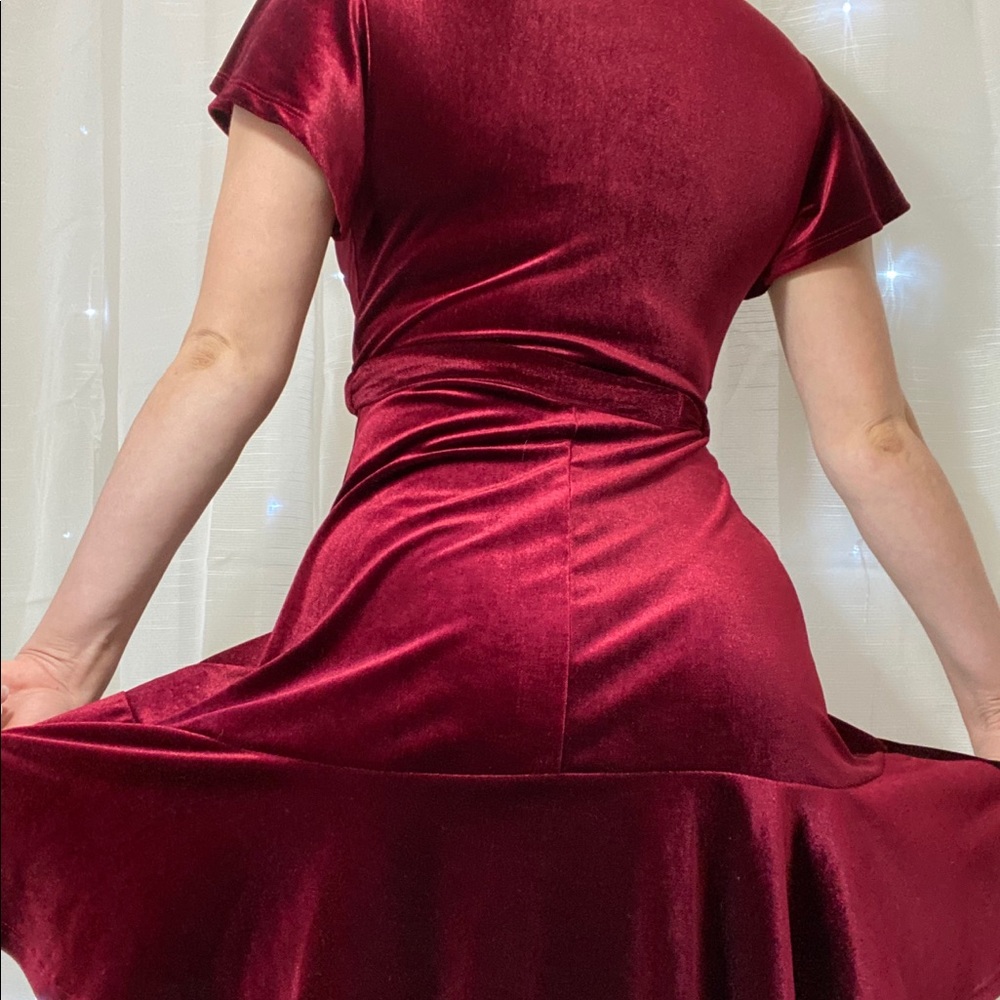 Red Velvet Dress - Picture 3 of 4